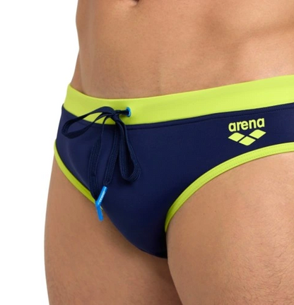 Arena costume slip da uomo Fundamentals Borders Brief per mare e piscina 006450760 blu verde