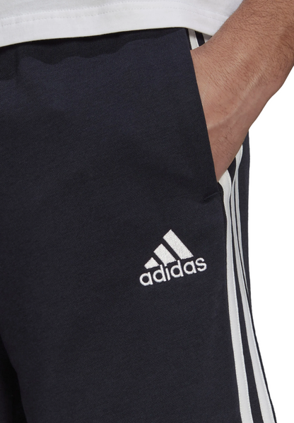Adidas Pantaloncino Essentials French Terry 3 Strisce Uomo Blu Notte - IC9436