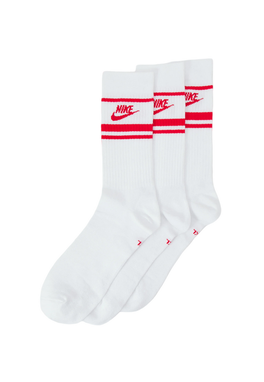 Nike Calza Sportwear Everyday Essential media lunghezza confezione da 3 paia white-red