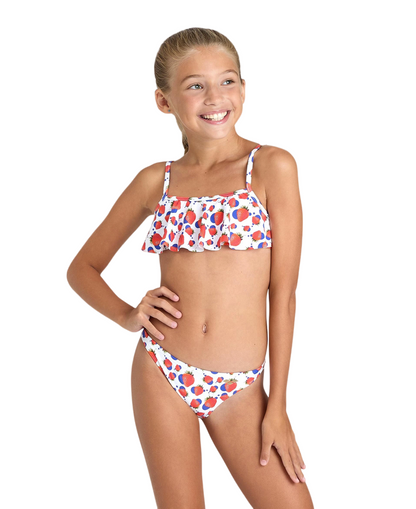 Arena Bikini Bambina Bralette Vintage 006202100 Bianco Multi - Stile Retrò MarE
