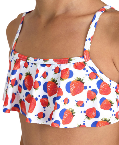 Arena Bikini Bambina Bralette Vintage 006202100 Bianco Multi - Stile Retrò MarE