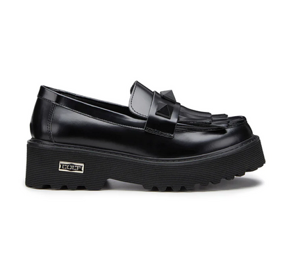 Cult Scarpa Mocassino da donna con borchia Slash 3487 nero