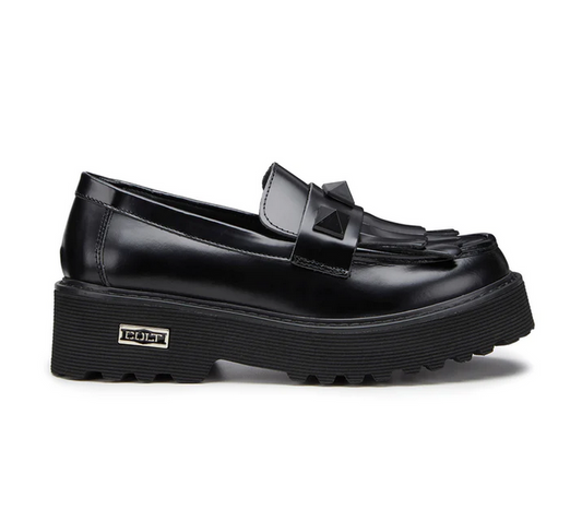 Cult Scarpa Mocassino da donna con borchia Slash 3487 nero