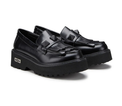 Cult Scarpa Mocassino da donna con borchia Slash 3487 nero