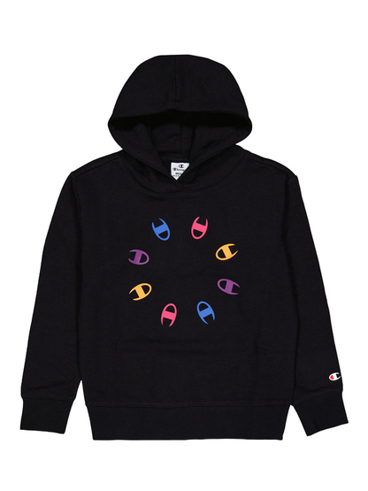 Champion Felpa con cappuccio da ragazza Graphic 404780 KK001 nero