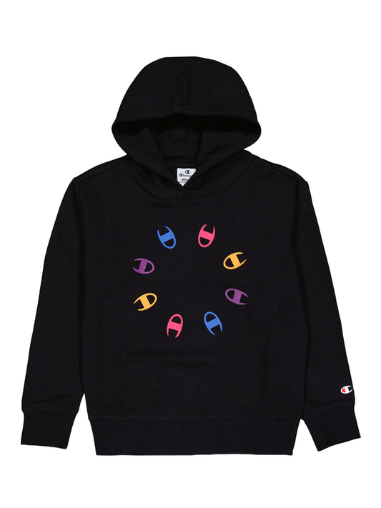 Champion Felpa con cappuccio da ragazza Graphic 404780 KK001 nero