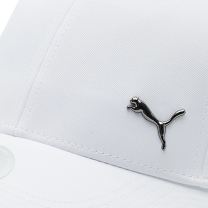 Puma cappello con visiera e logo metallico 021269 60 bianco