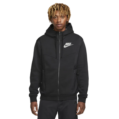 Nike Felpa da uomo con cappuccio e cerniera intera Hybrid DO7228-010 nero