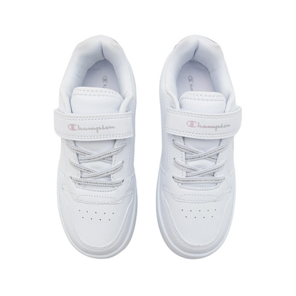 Champion scarpa sneakers con zeppa da bambina Rebound Platform Metal Glitter S32753 WW001 bianco