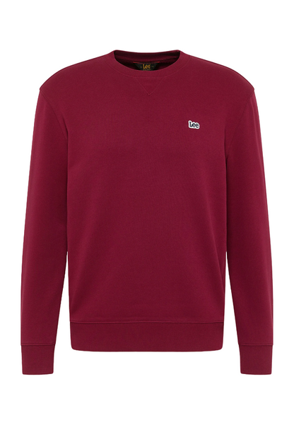 Lee Felpa Girocollo da uomo Plain Crew Sweatshrt 112341661 bordò