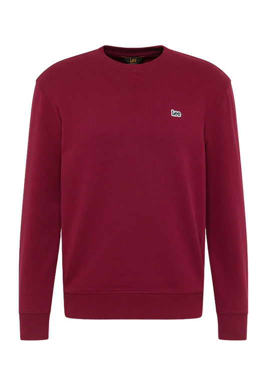 Lee Felpa Girocollo da uomo Plain Crew Sweatshrt 112341661 bordò