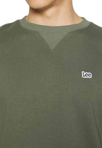 Lee Felpa Girocollo da uomo Plain Crew Sweatshrt 112341660 oliva