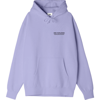 Obey Felpa con cappuccio da uomo Città del Mondo 112843572 lavanda