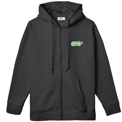 Obey Men's City Guard Full Zip Hoodie 112853546 Black