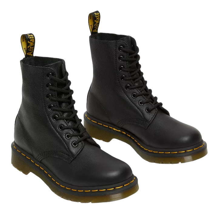 Dr. Martens 1460 Pascal Virginia Anfibio Nero - Pelle Morbida Comfort