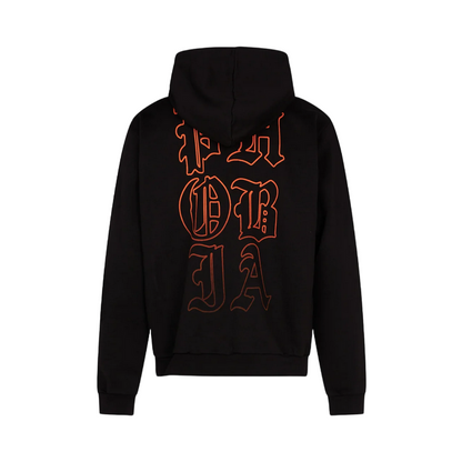Phobia felpa da uomo con cappuccio con stampa Morso de Demone arancio PH00388 nero