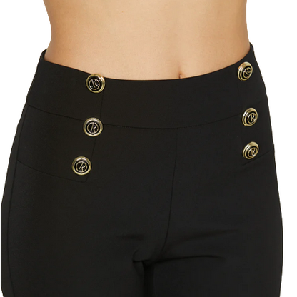 Relish pantalone casual NORY_B vita alta crop con bottoni RDA2307036004 1199 nero