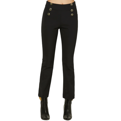 Relish pantalone casual NORY_B vita alta crop con bottoni RDA2307036004 1199 nero