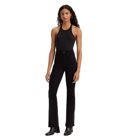 Levi's 725 Bootcut 187590032 Jeans Donna Nero Vita Alta