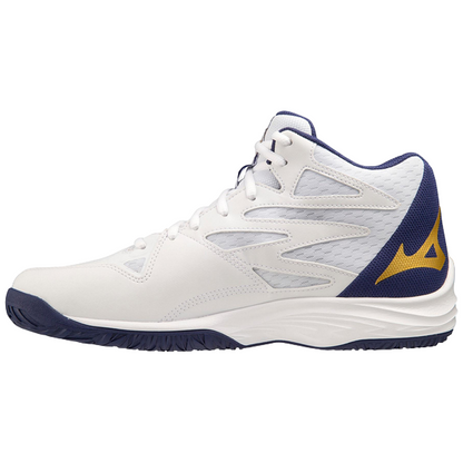 Mizuno scarpa da pallavolo da uomo Thunder Blade Z Mid V1GA237543 bianco-blu-oro