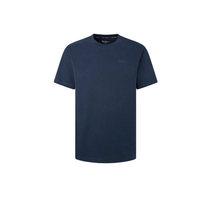 Pepe Jeans maglietta manica corta da uomo con logo ricamato Connor PM509206 594 blu