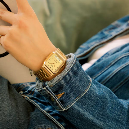 Casio AQ‑230GA‑9D – Orologio Analogico‑Digitale Vintage Oro