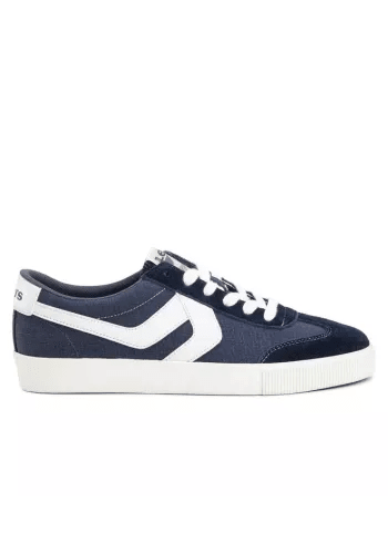 Scarpa Levi's in tela, aspetto pelle colore blu, bianco con inserti in pelle