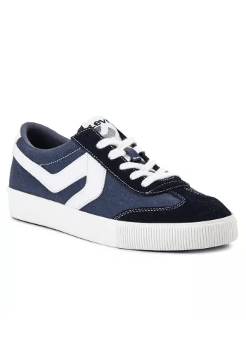 Scarpa Levi's in tela, aspetto pelle colore blu, bianco con inserti in pelle