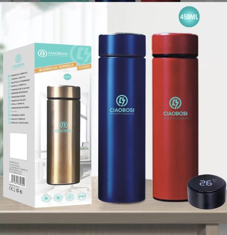 Thermos Display Touch LED Temperature Hot Cold Steel Drinks Liquids 450 ml