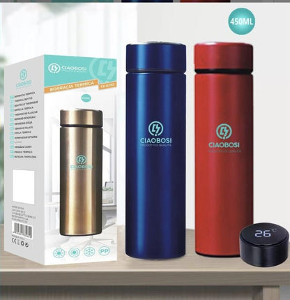 Thermos Display Touch LED Temperature Hot Cold Steel Drinks Liquids 450 ml