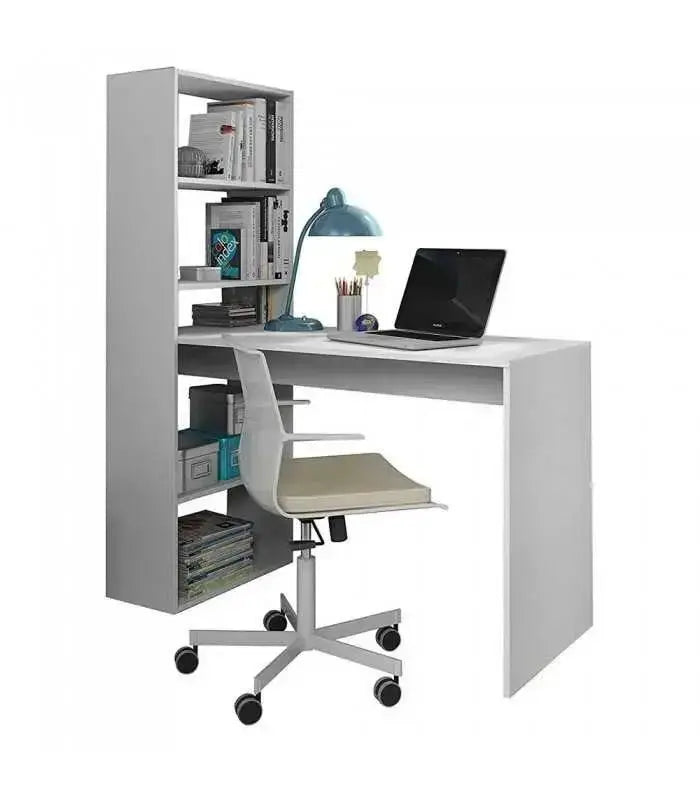 Moderner Schreibtisch mit umkehrbarem Regal mit 5 Fächern – Funktionales Design