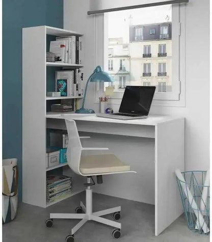 Moderner Schreibtisch mit umkehrbarem Regal mit 5 Fächern – Funktionales Design