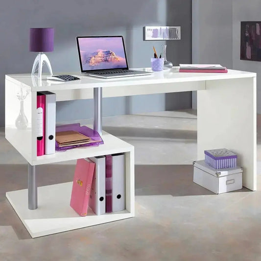 ESSE 140 Modern Desk in Gloss White