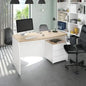 Estil Desk 138x67x75 cm with Drawers in White and Canadian Oak