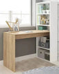 Desk with duplo white oak bookcase