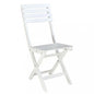 Dalila Armless Chair: White, Solid Acacia Wood, 36x53x87 cm