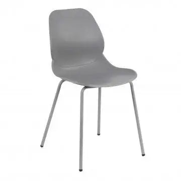 Stuhl Stuttgart Grau – 46x54x84h cm – Polypropylen und Metallbeine