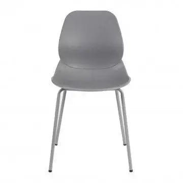 Stuhl Stuttgart Grau – 46x54x84h cm – Polypropylen und Metallbeine
