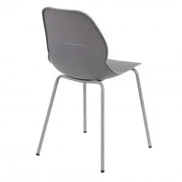 Stuhl Stuttgart Grau – 46x54x84h cm – Polypropylen und Metallbeine
