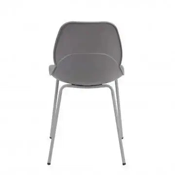 Stuhl Stuttgart Grau – 46x54x84h cm – Polypropylen und Metallbeine