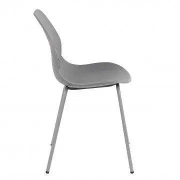 Stuhl Stuttgart Grau – 46x54x84h cm – Polypropylen und Metallbeine
