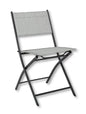 Martinez light gray folding chair