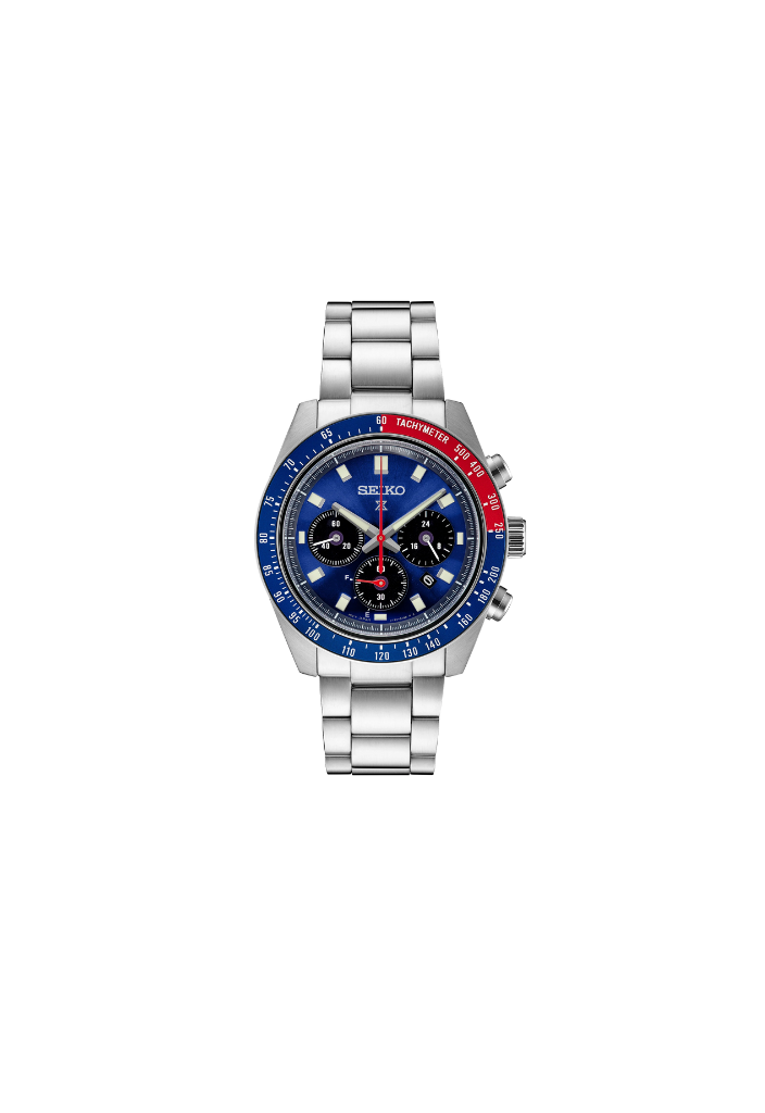 Seiko Prospex Speedtimer Solar Chronograph – Movimento Quarzo Solare, Swiss Made, Blu Scuro, 41,4mm – Cod. SSC913P1