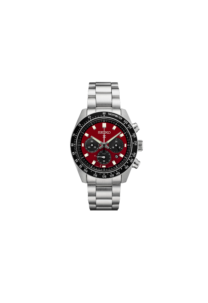 Seiko Prospex Speedtimer Solar Chronograph – Solarquarzwerk, Rot und Schwarz, 41,4mm – Ref. SSC927P1