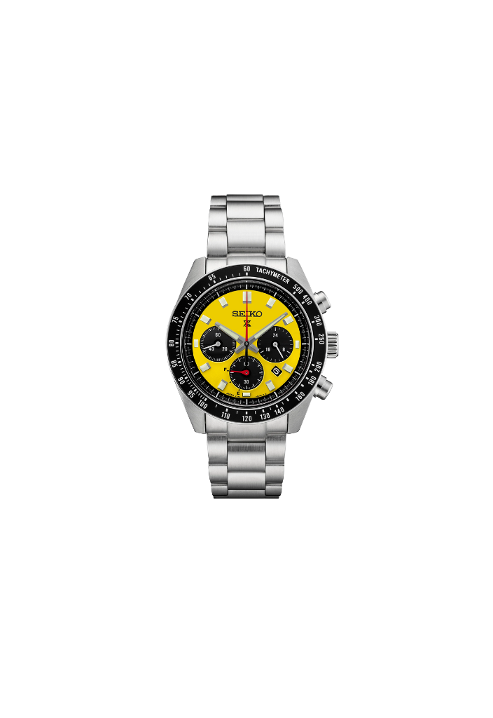 Seiko Prospex Speedtimer Solar Chronograph – Movimento Quarzo Solare, Giallo e Nero, 41,4mm – Cod. SSC929P1