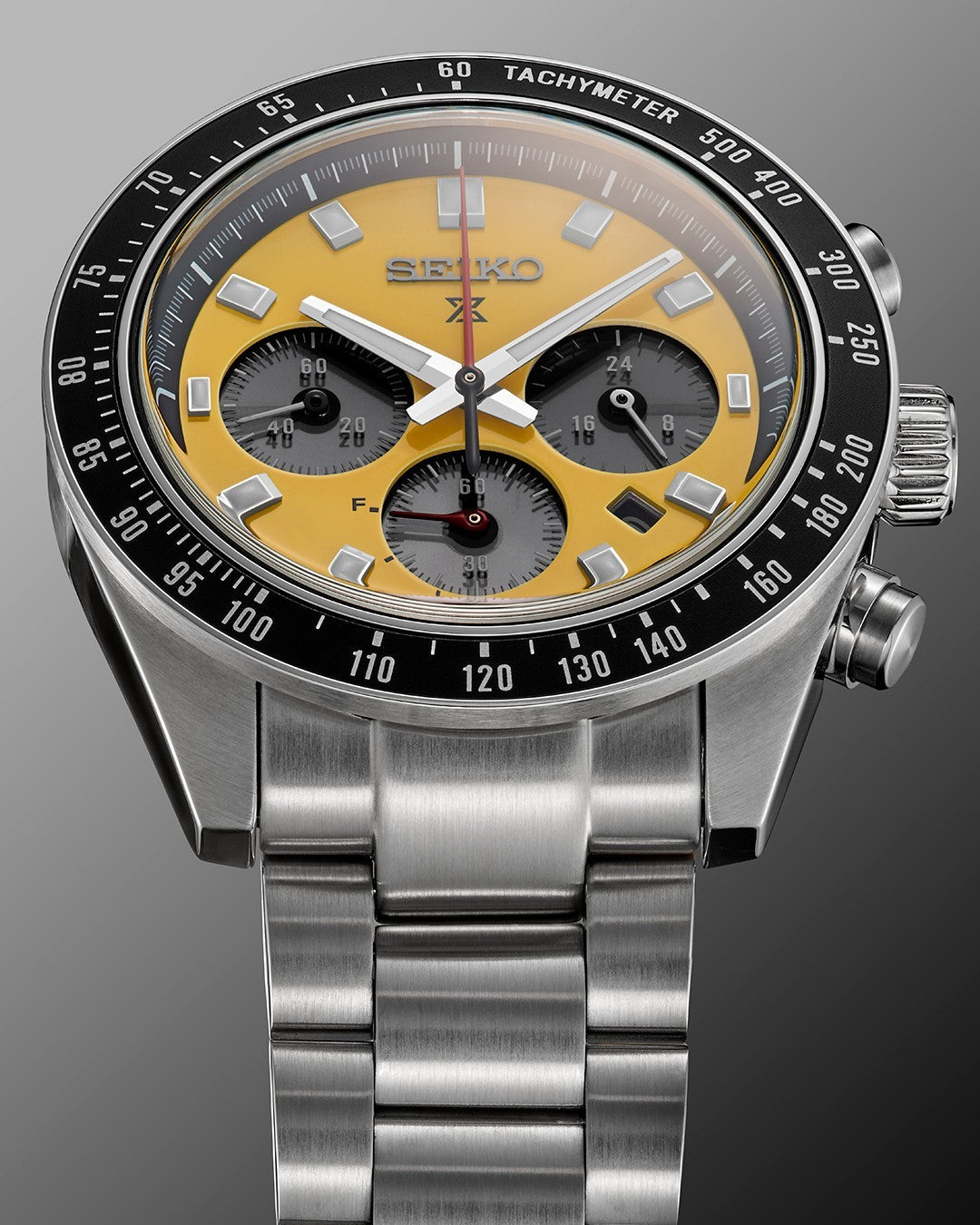 Seiko Prospex Speedtimer Solar Chronograph – Movimento Quarzo Solare, Giallo e Nero, 41,4mm – Cod. SSC929P1