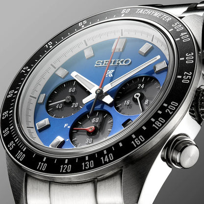 Seiko Prospex Speedtimer Solar Chronograph – Movimento Quarzo Solare, Blu e Nero, 41,4mm – Cod. SSC931P1