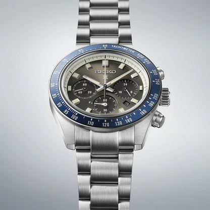Seiko Prospex Speedtimer Solar Chronograph – Solarquarzwerk, Grau und Blau, 41,4mm – Art.-Nr. SSC939P1