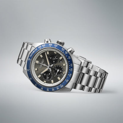 Seiko Prospex Speedtimer Solar Chronograph – Solarquarzwerk, Grau und Blau, 41,4mm – Art.-Nr. SSC939P1