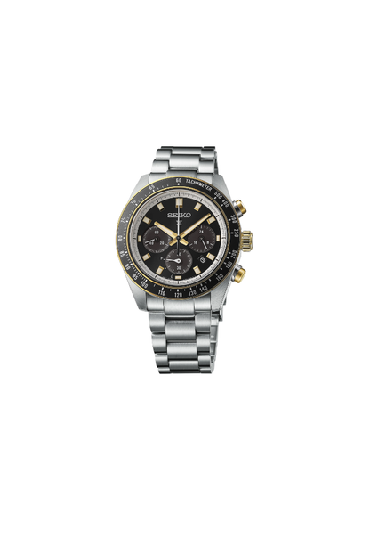 Seiko Prospex Speedtimer Solar Chronograph – Solarquarzwerk, Schwarz und Gold, 41,4mm – Art.-Nr. SSC941P1